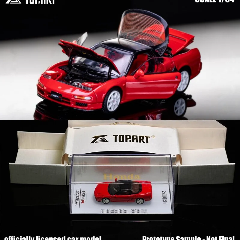 

TOPART 1: 64 Honda NSX-R NA1 die-cast alloy car model, a gift toy for friends, an adult collection decoration item.