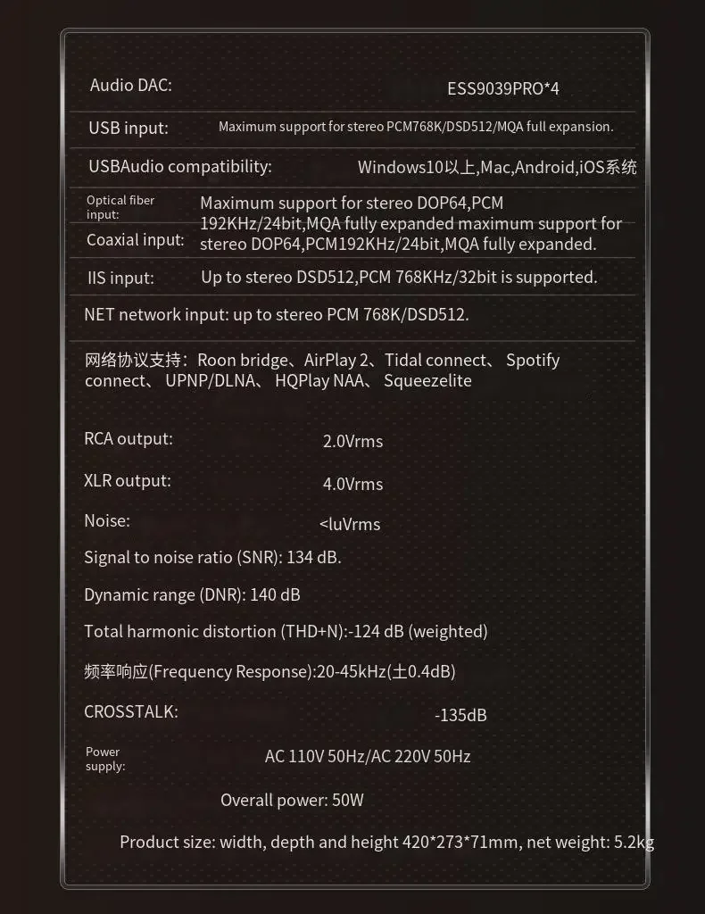 HIFI Fever Level 4-core 9039pro Streaming High end Decoder，TRASAM DS8 Titan Edition Audio Decoder