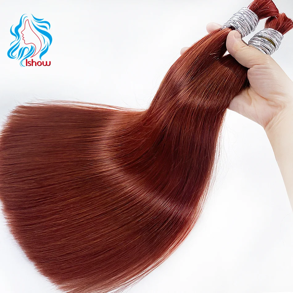 Double Drawn Straight 33 Color Braiding Hair Bulk No Weft Unprocessed Human Hair Bulks 100g/pc Virgin Bulk Human Hair Extensions