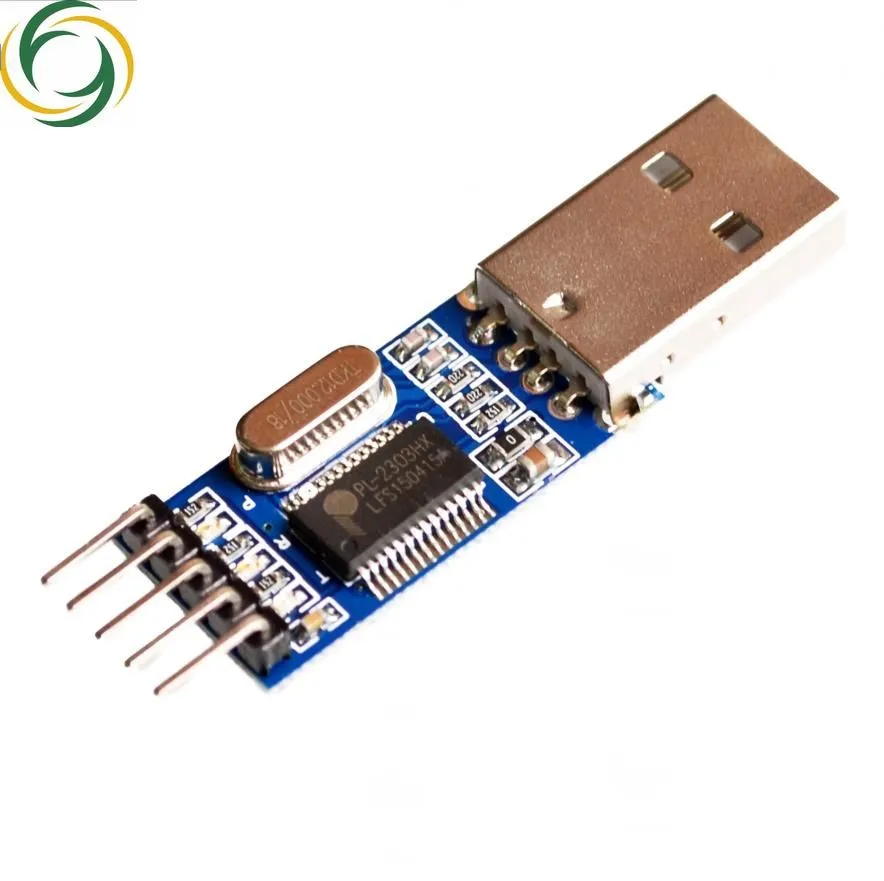 USB to TTL / USB-TTL  microcontroller programmer / PL2303 in nine upgrades plate with a transparent cover