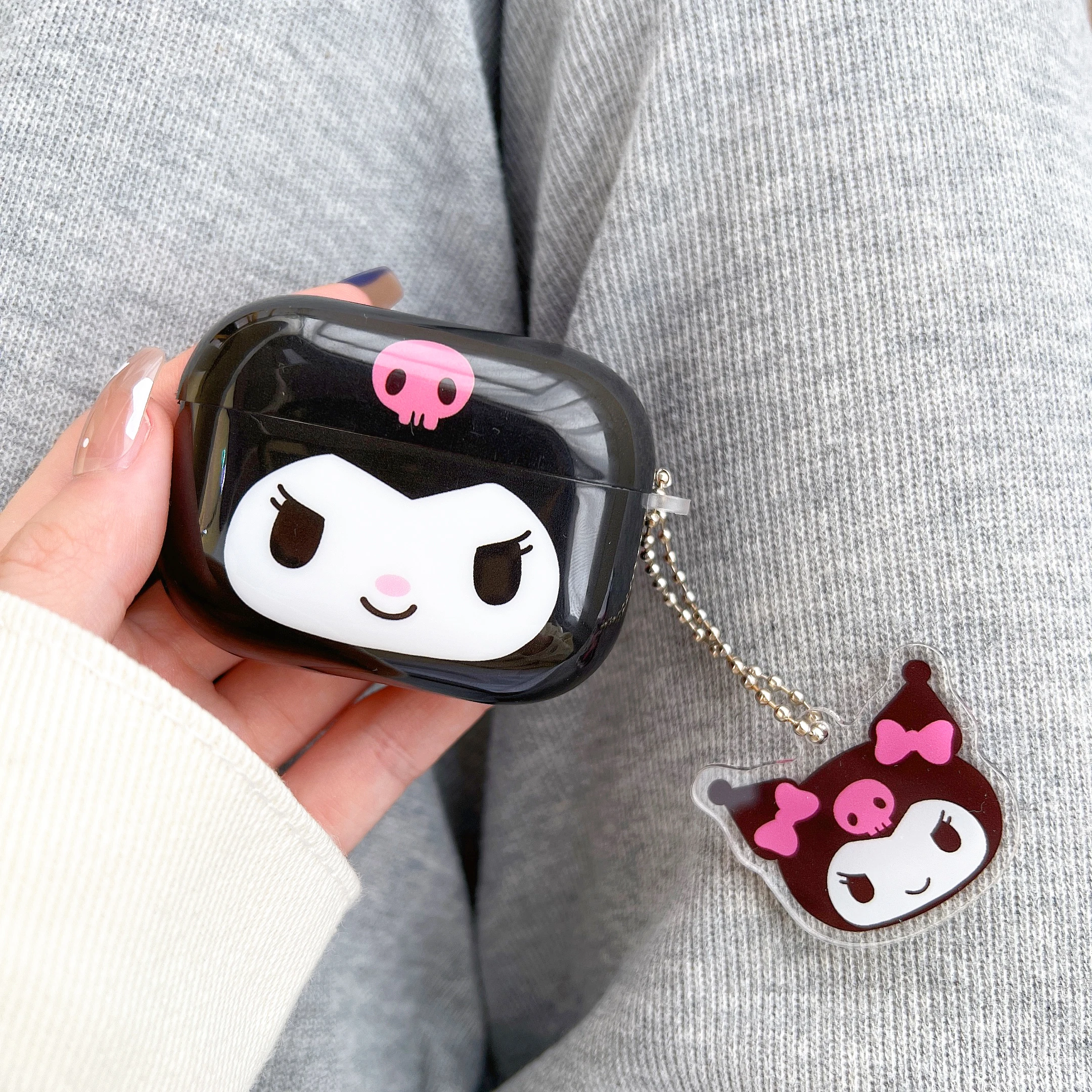 Sanrio Soft IMD Earphones Case For Apple AirPods 1 2 3rd Pro Cover My melody Kuromi Protective Headphone Box Bag With 3D Pendant