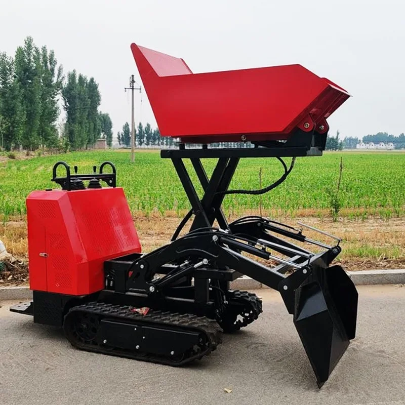 300kg Light Load Mini Tracked Crawler Dumper Compact Hydraulic Tipping Cart Small Size For Small Building Projects