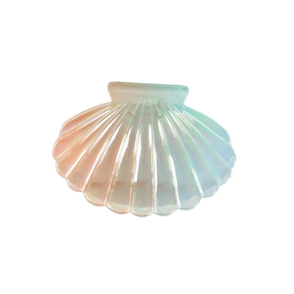 

Винтажная заколка для волос в виде ракушки, элегантная нескользящая заколка для волос в виде ракушки, ретро градиент цвета, приморский пляжный зажим в виде краба, аксессуар для укладки волос