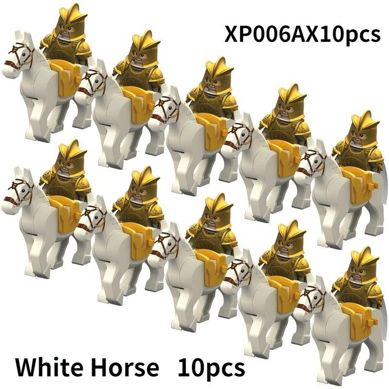 KT1046 SET 10pcs/Koruit Medieval Knights Rohan Uruk-hai Elves Gondor Warrior Dwarf Building Block Toys image 3