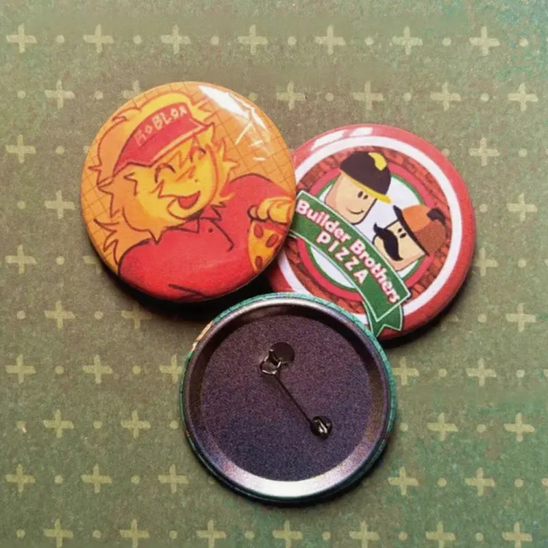 أزرار خلفية للدبوس من R-oblox Work at a Pizza Place - شارة Builderman، Shedletsky، Forsaken، دبابيس شخصية لعبة كرتونية لطيفة #4