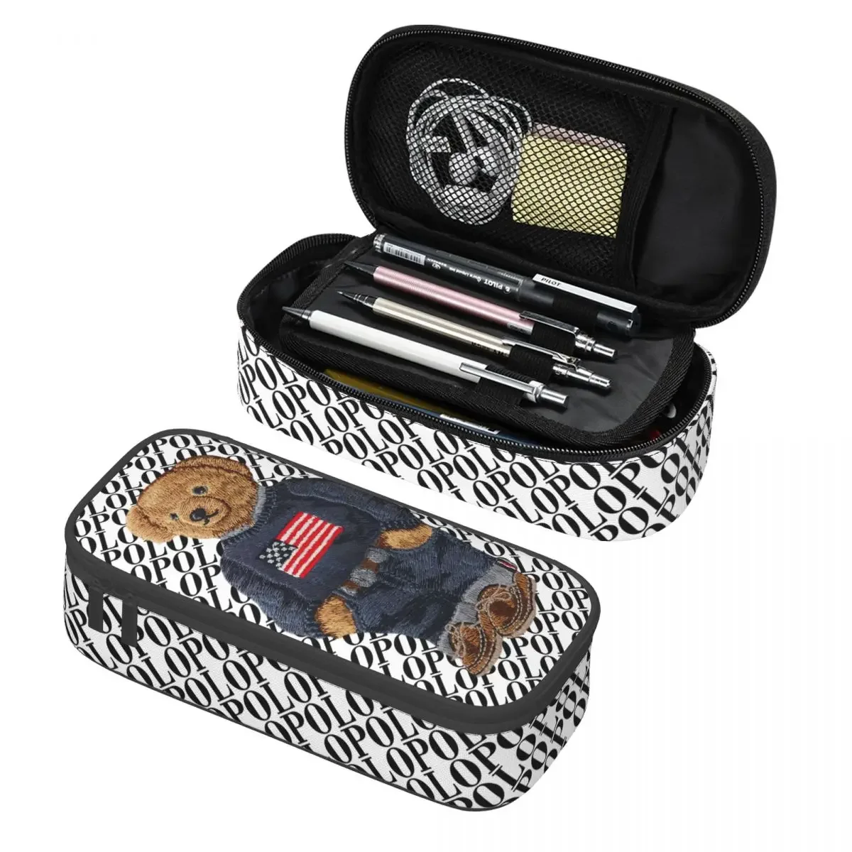 

Роскошный роскошный медведь, роскошный модный тренд, брендовый пенал для мальчиков и девочек, большая вместительная сумка для ручек, коробка для канцелярских принадлежностей