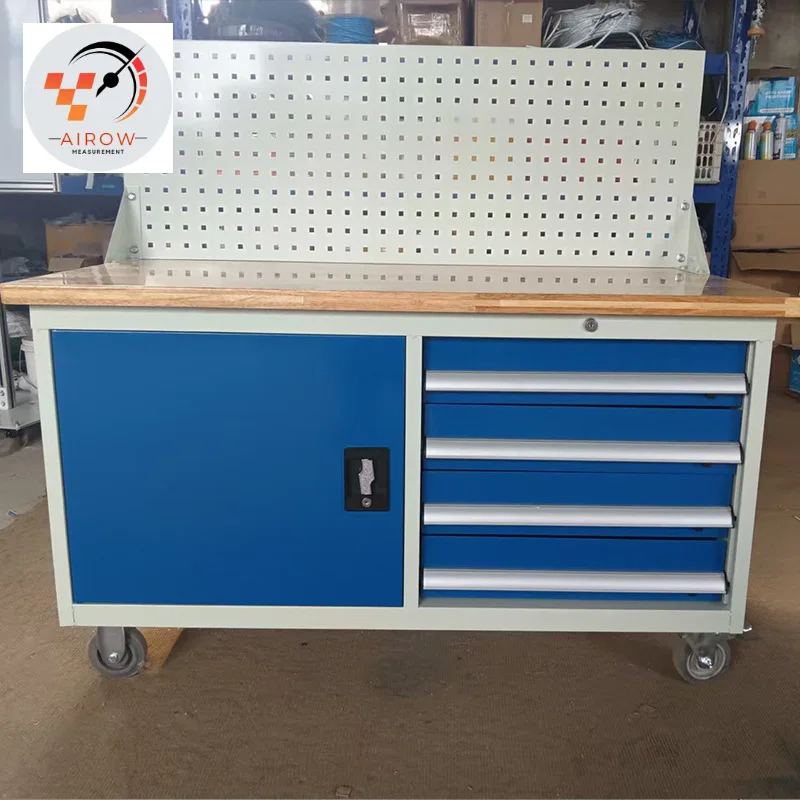 AIROW Customized wholesale workshop beech with hanging plate tool cabinet, with wheel removable tool cart storage tool cabinet