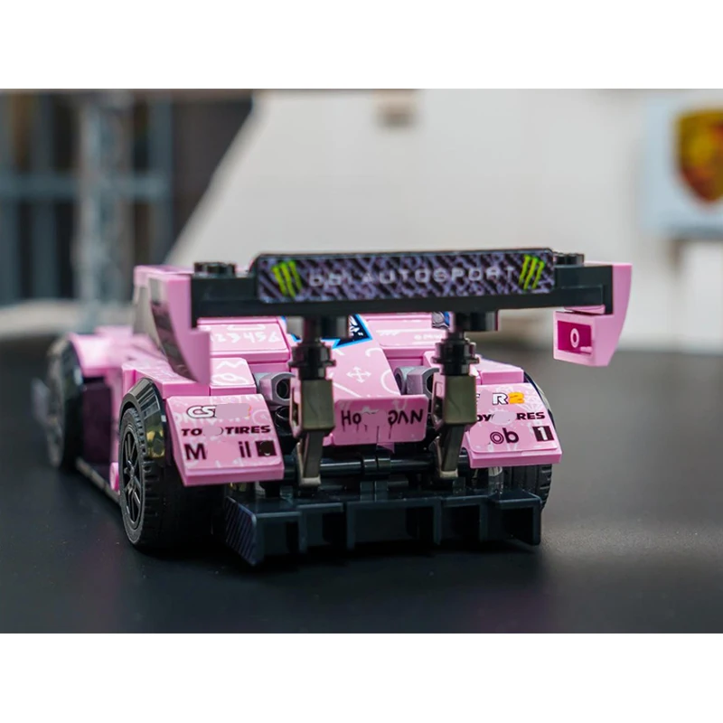 City Car Speed Racing Model MOC Building Bricks Pink Sportscar 91 Modular Technology Gifts Holiday Assemble Children Toys Suit