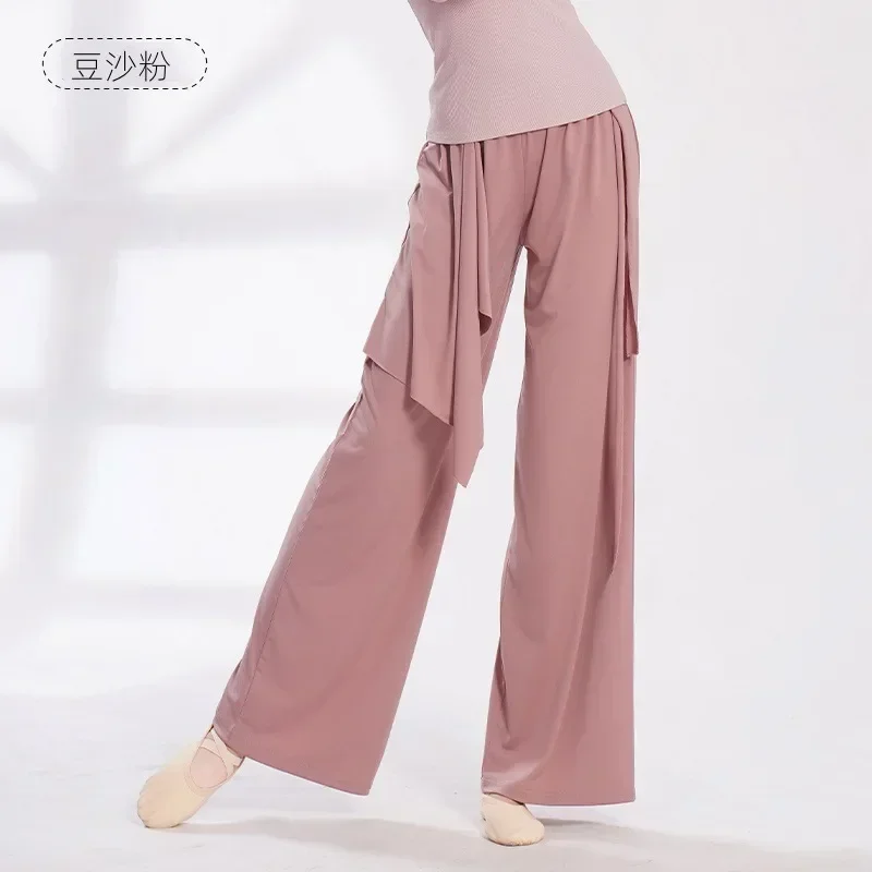 Modern  pants, dance clothes, Chinese dance winter wide-leg pants, new elegant basic training clothes, classical