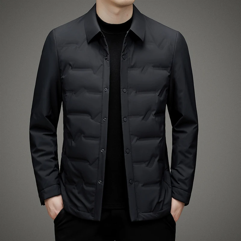 2024 nova chegada jaqueta de inverno 90% pato branco para baixo jaquetas homens, moda masculina engrossar quente parkas casaco de alta qualidade masculino