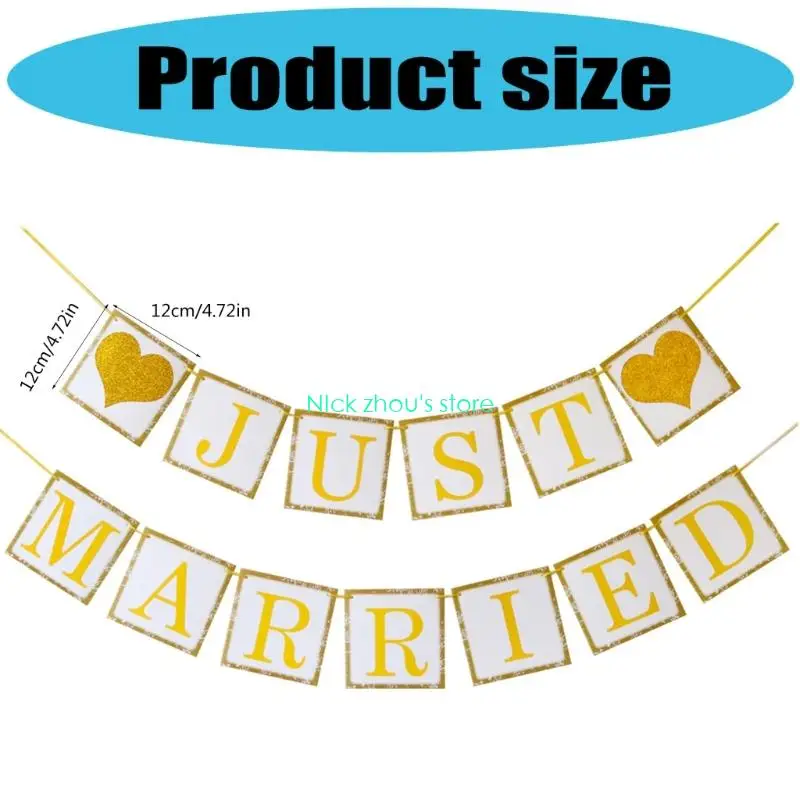 لافتات ورقية مزينة ببريق E15E لحفلات الزفاف وحفلات الاستقبال