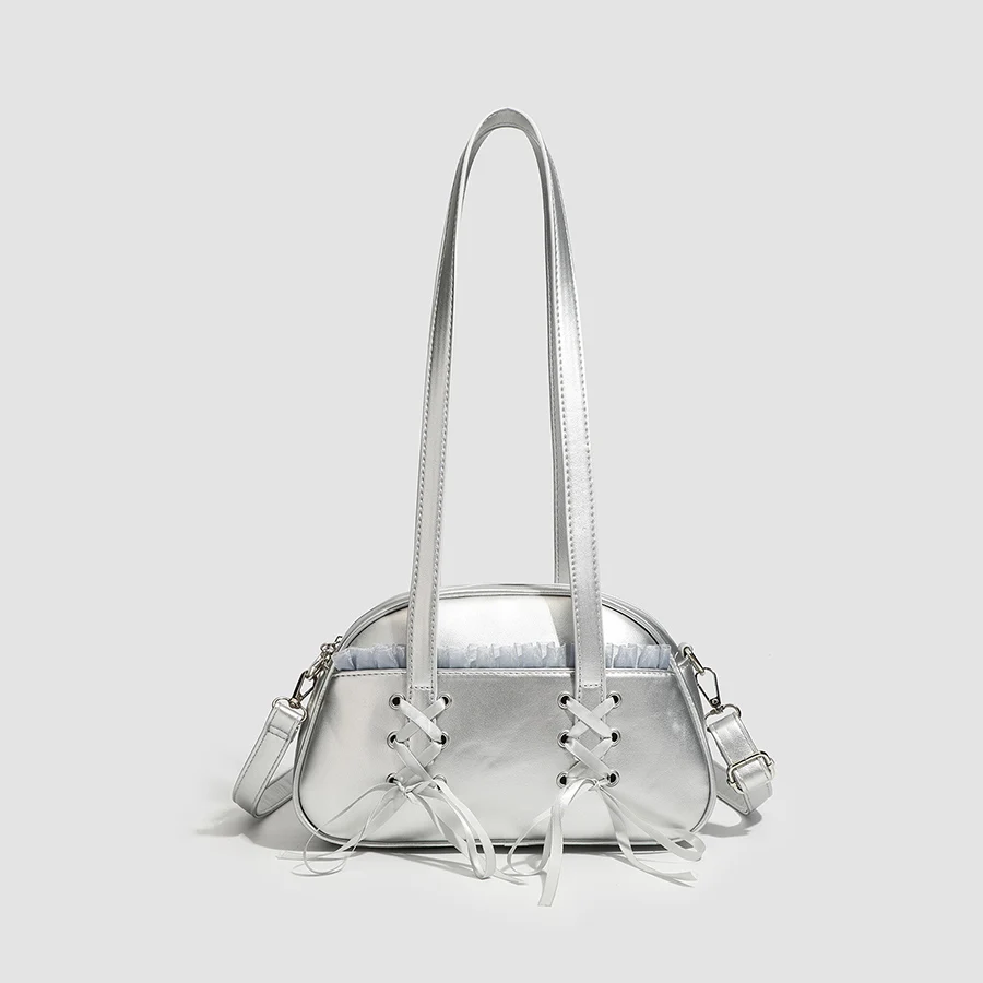 

Cute Y2k Womens Shoulder Bag Fashion Elegant Sweet Lolita Jk Ita Bag Transparent Literary Kawaii Exquisite Female Handbag Purses