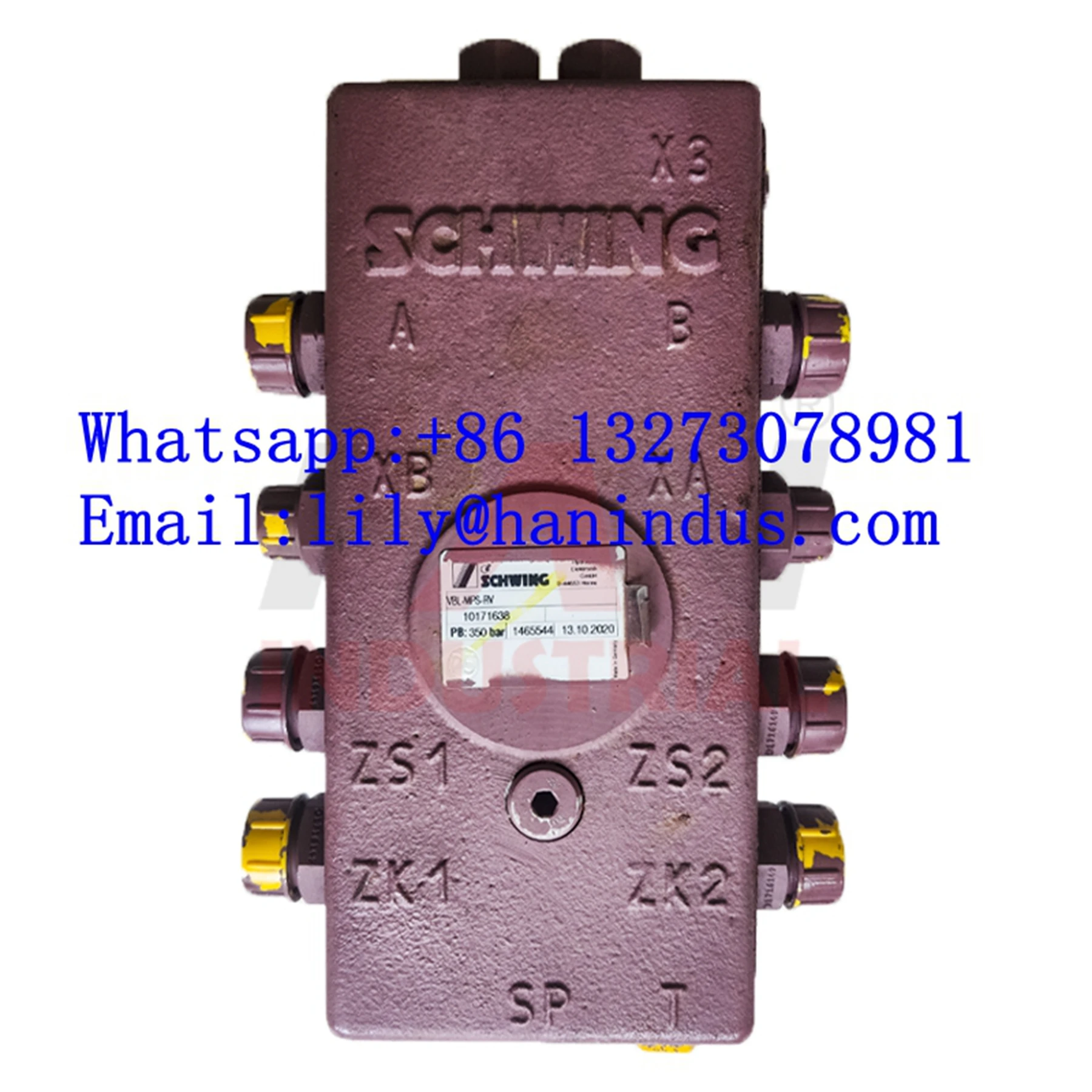 

Schwing 10171638 MPS Control Block Hydraulic Manifold Valve