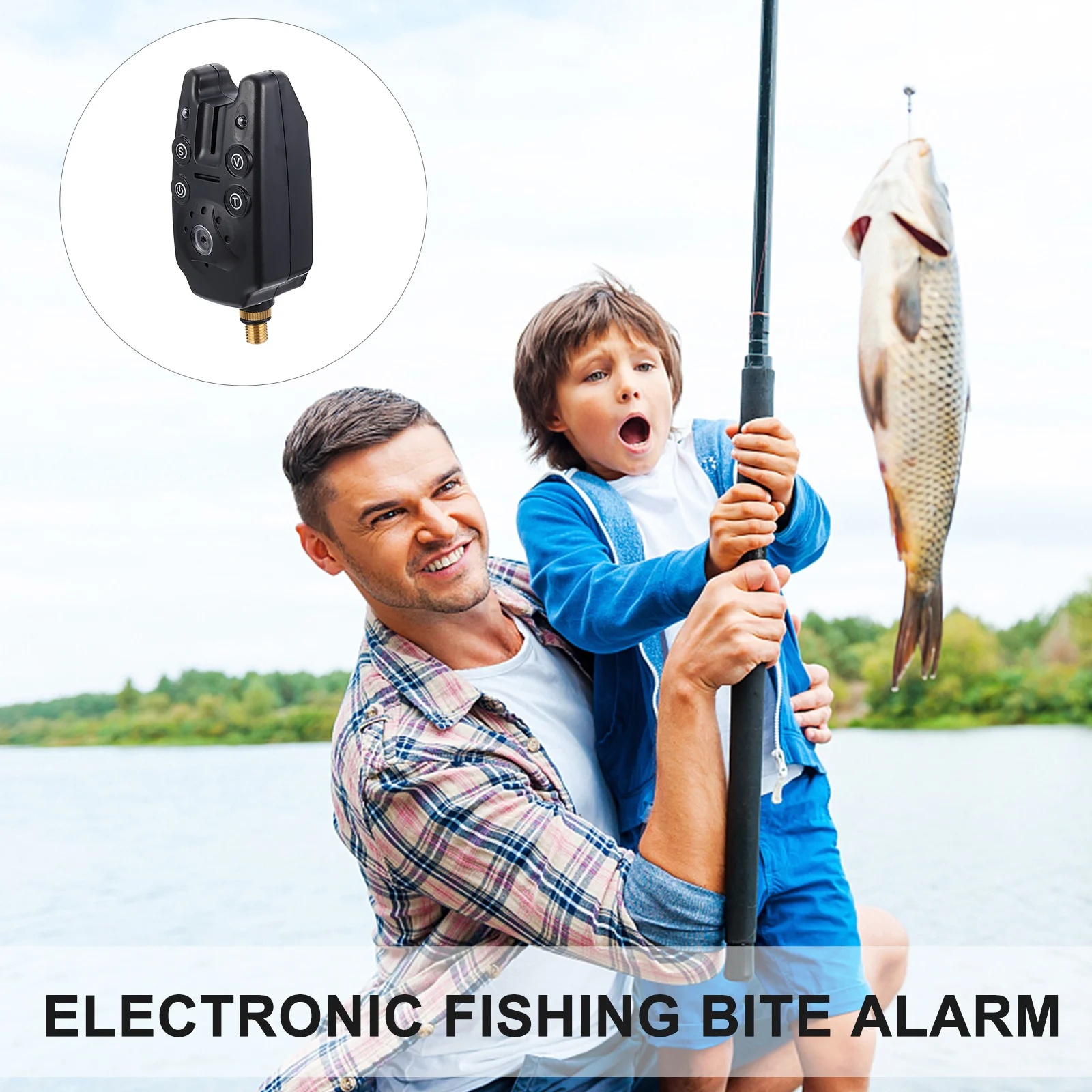

Electronic Fishing Bite Alarm Loud Alert Bell LED Light Night Fishing Accessories Fish Rod Indicator Fish Rod Alert Indicator