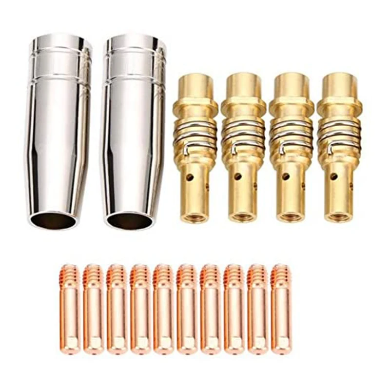 

Mig Welding Nozzles for Welding Machine 16 Pcs Gold Tip Contact Tips for Mig Welding Machine - 0.8mm