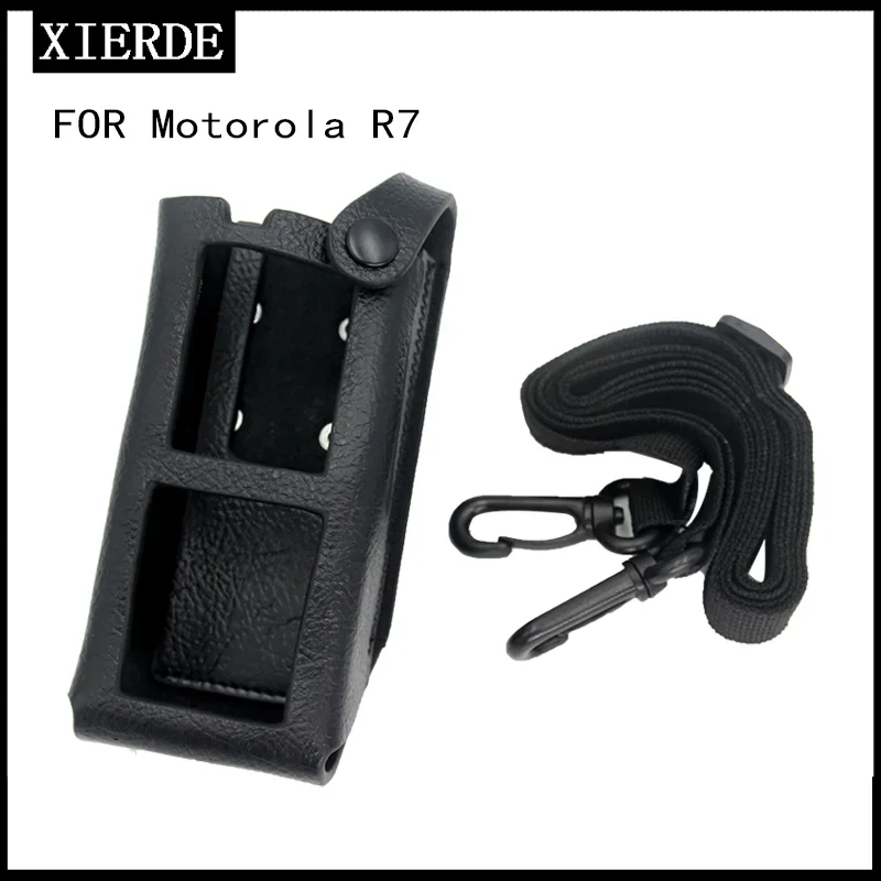 

For Motorola R7 Walkie Talkie Bag Two Way Radio Leather Protective Sleeve Case Shoulder Holster Tactical Waistpack