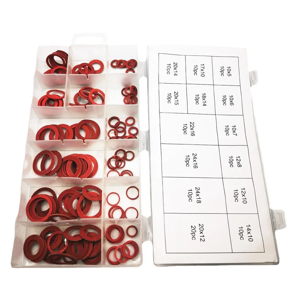 Car Oil Pan Drain Gasket Kit Drainage Bolt Pad Aluminum Oil Drain Plug Gasket Replaceable Washer Seal Set M6 M8 M10 M12 M14 M16