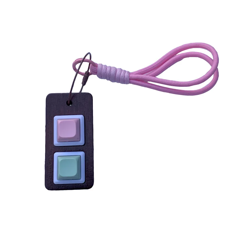 木製 EDC キーボードフィジェットクリックおもちゃキーホルダーキーキャップストレスリリーフ子供大人のギフト指ボタン抗ストレスおもちゃ