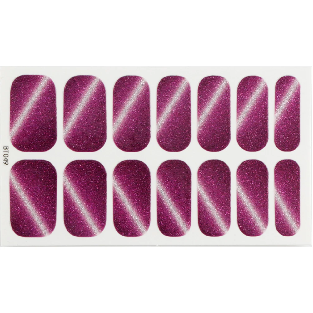 

Shiny Art Self-Adhesive Decals Manicure Decoration For Women Random Style Cat Eye Stickers Durable Easy Apply No Glue