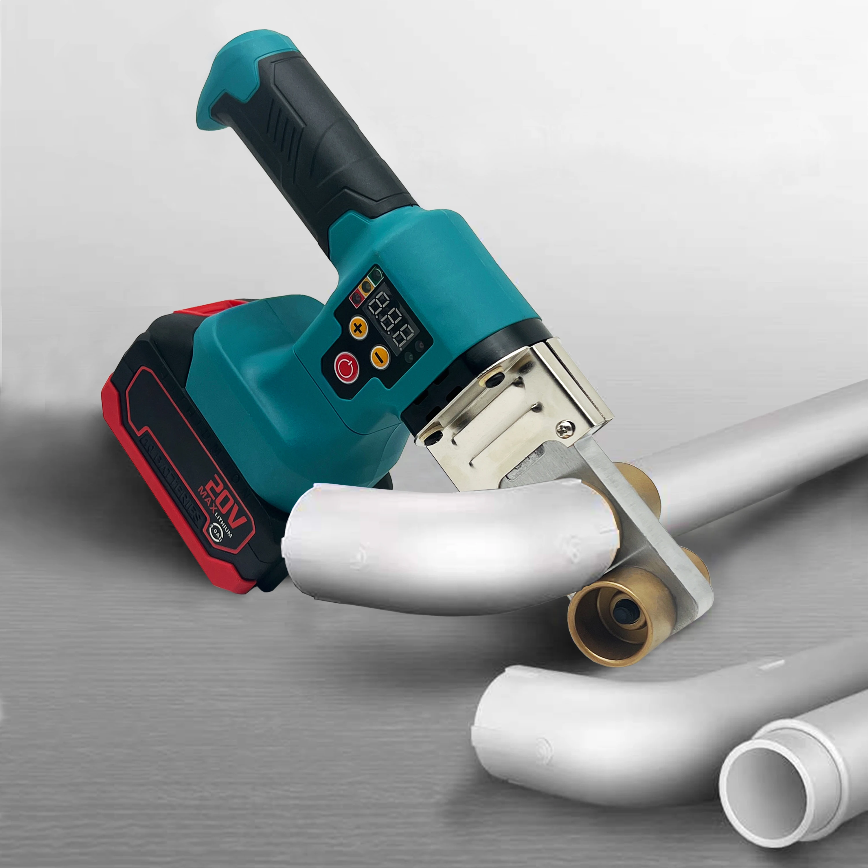Portable Rechargeable Cordless Electronic Thermostatic Pipe Heating Fuser Plastic PPR Welding Hot Melt Machine Tool Set
