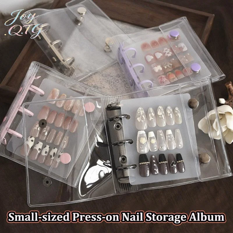 Hot Sale Nail Art Piece Fake Nail Storage Book Double Buckle 3 Holes Card Clip Display Board DIY Simple Album Storage Book