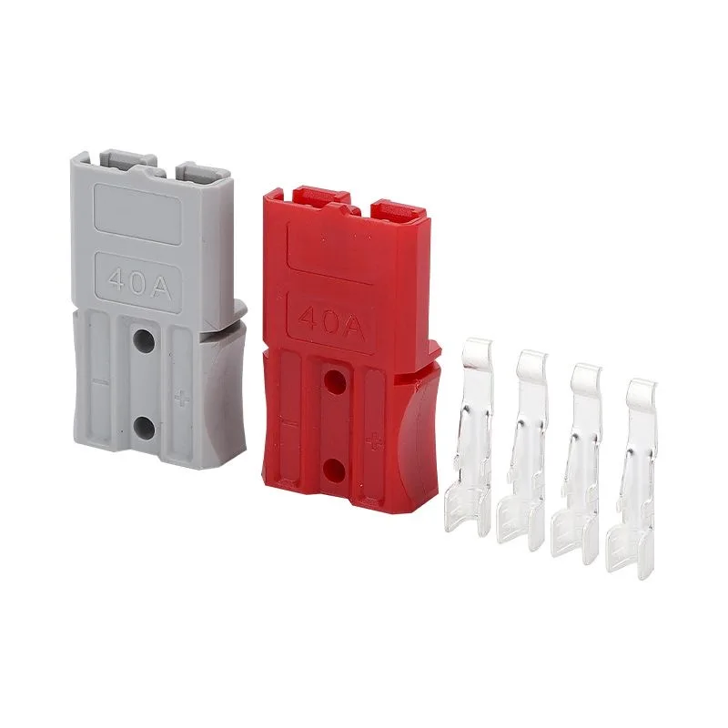 2/5pcs 40A 600V Quick Connector Battery Trailer Pair Charging Plug Kit Double-Pole 2-pin Power Connector Wire Combinable Plug