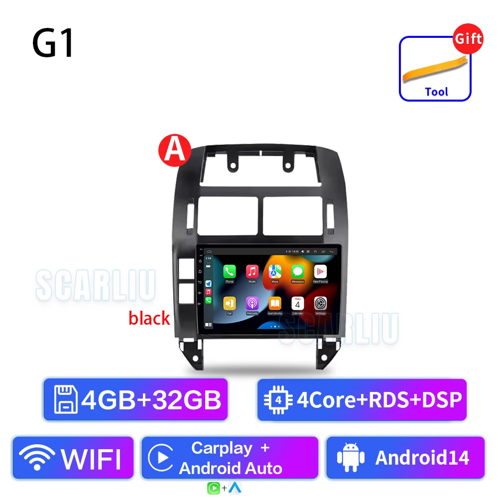 SISCL Voor Volkswagen Polo Mk4 2001-2011 Android Autoradio Multimedia Speler Carplay Auto Stereo GPS Navi 2din DSP Head Unit