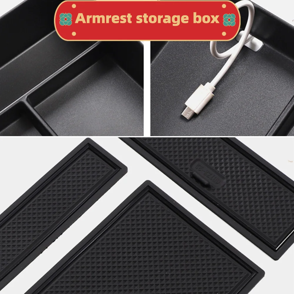 Car Central Armrest Storage Box Container Holder Tray  for Honda HRV HR-V ZRV Z-RV 2022-2024 Organizer Accessories