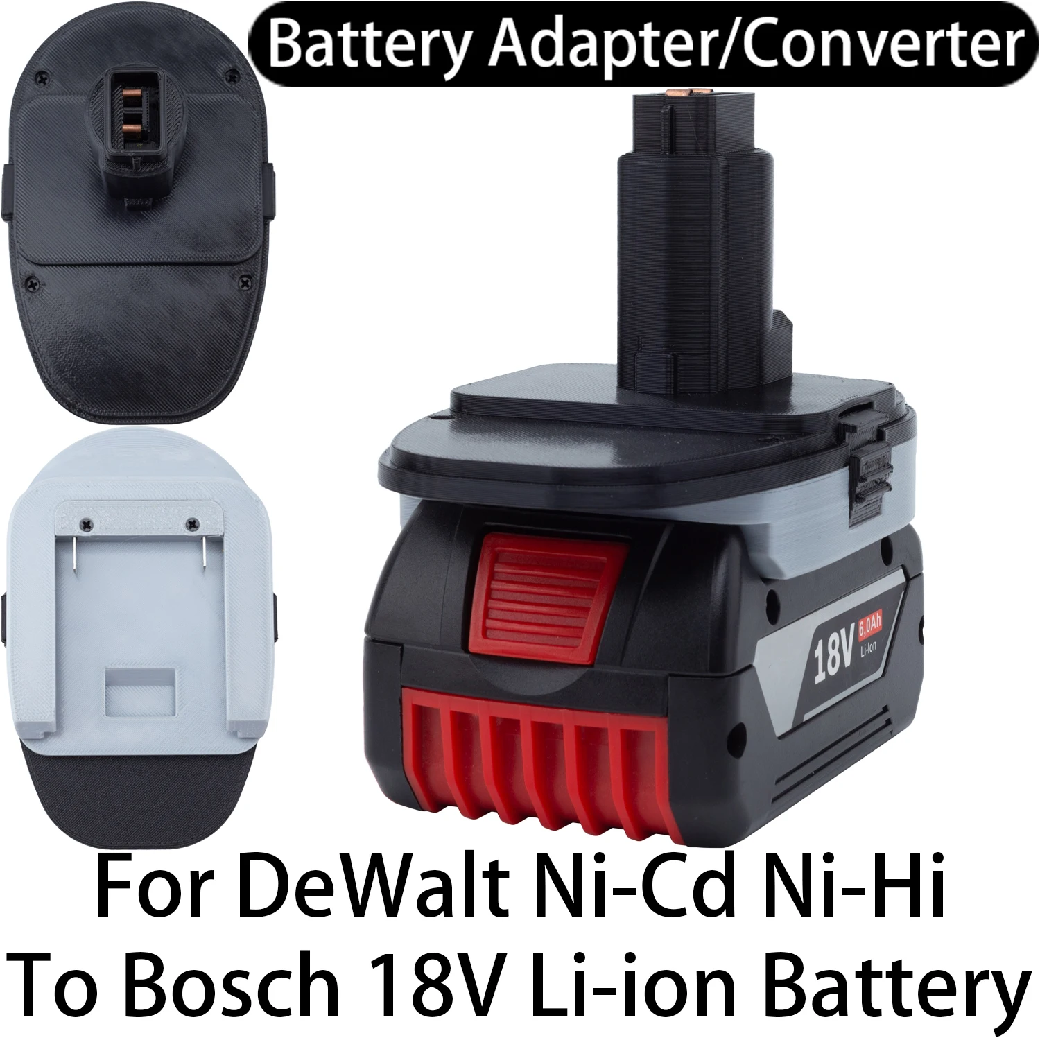 

Battery Adapter/Converter For DeWalt Ni-Cd Ni-Hi Tools to Bosch 18V Li-ion Battery Adapter Power Tool Accessories