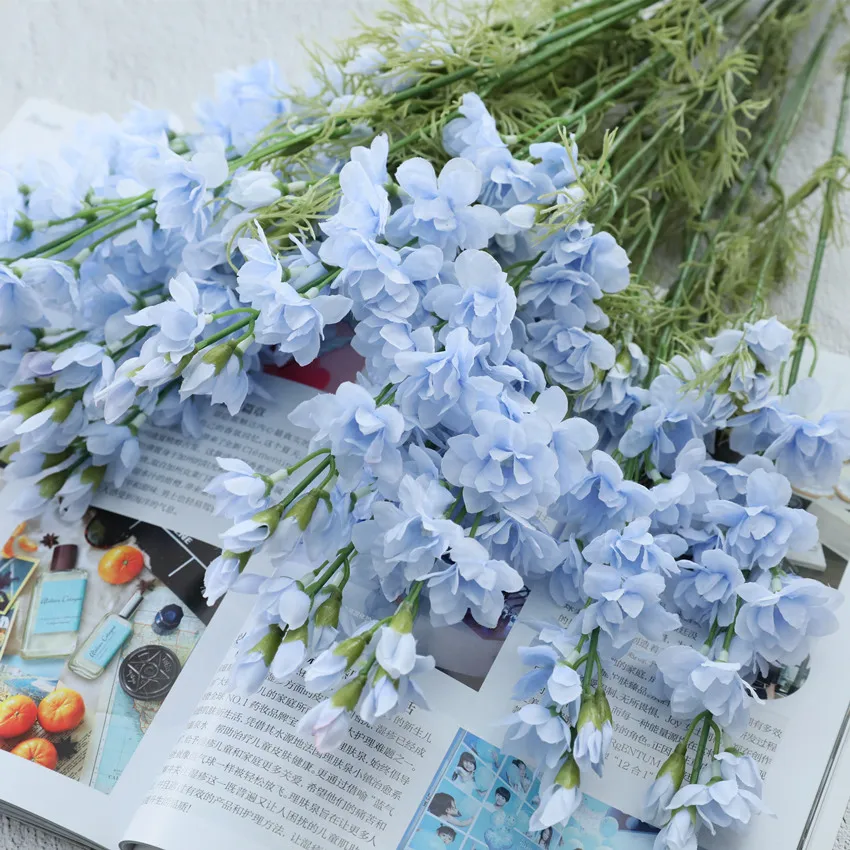 Fiori di seta viola artificiali Decorazioni per la casa Decorazione della stanza della casa Regalo F1299