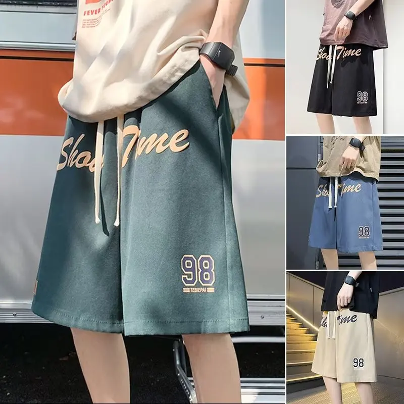 

American Sle Men's Summer Casual Thin Sport orts Five-Quarter Trendy Vintage Baskeall Fitn Loose Big Underwear