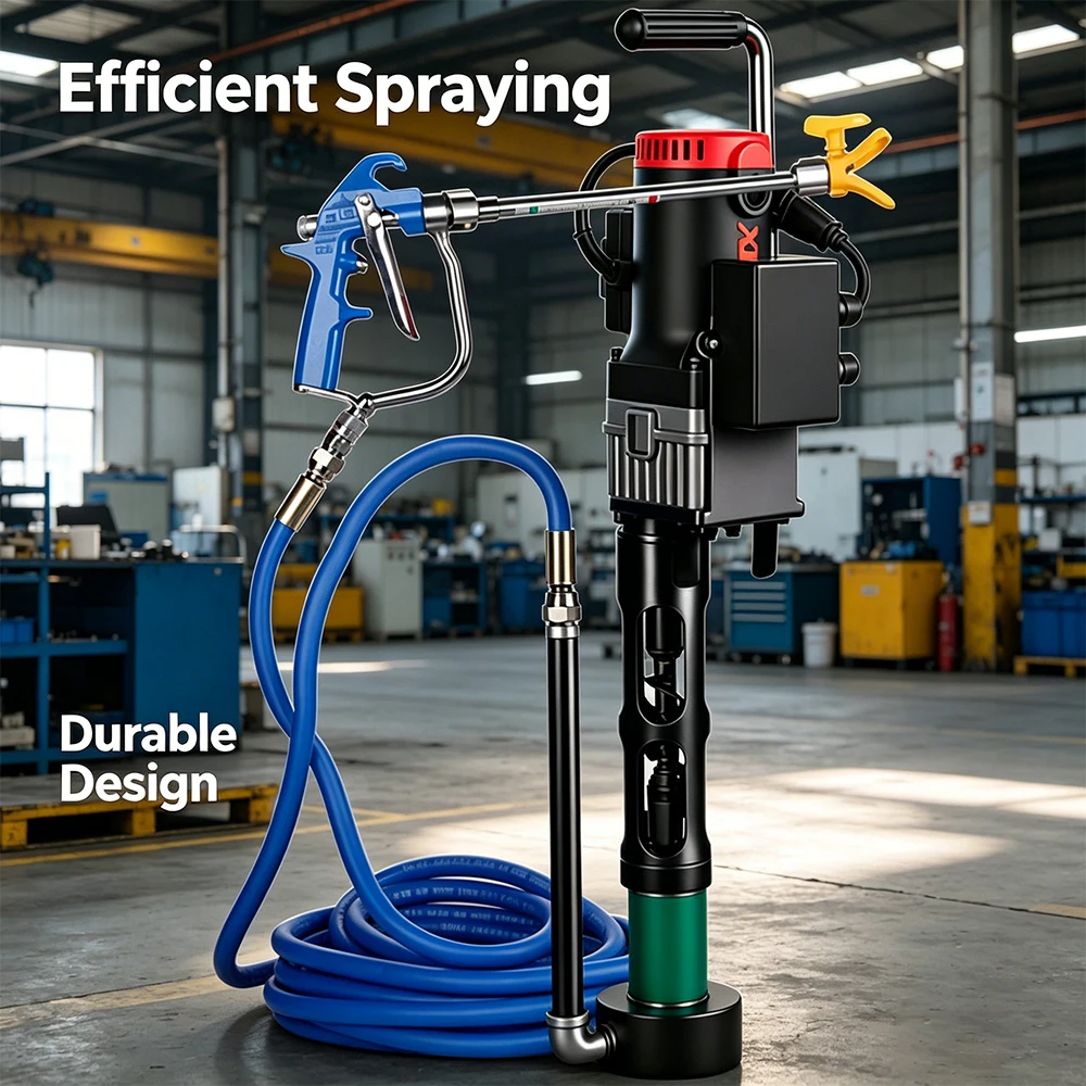 High Power 2800W Electric Sprayer for Fine Coating Paint Putty and Cement with Adjustable Nozzle and Portable Bucket System