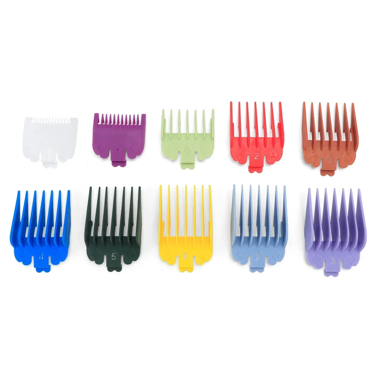 10Pcs/Bag Hair Clipper Limit Comb Guide Limit Comb Trimmer Guards Attachment 3-25mm Universal Colorful