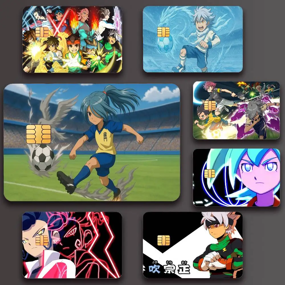 Inazuma Eleven Poster Credit Skin Cover Card Stickers 4PCS Film Bus Pass Front Decoration Bank Debit Waterproof