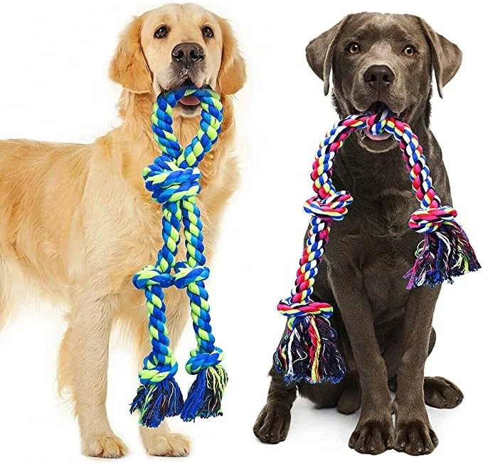 

Aggressive Dog Chewer Toys Dog Rope Toy for Large Breed Indestructible Dog Cotton Toys