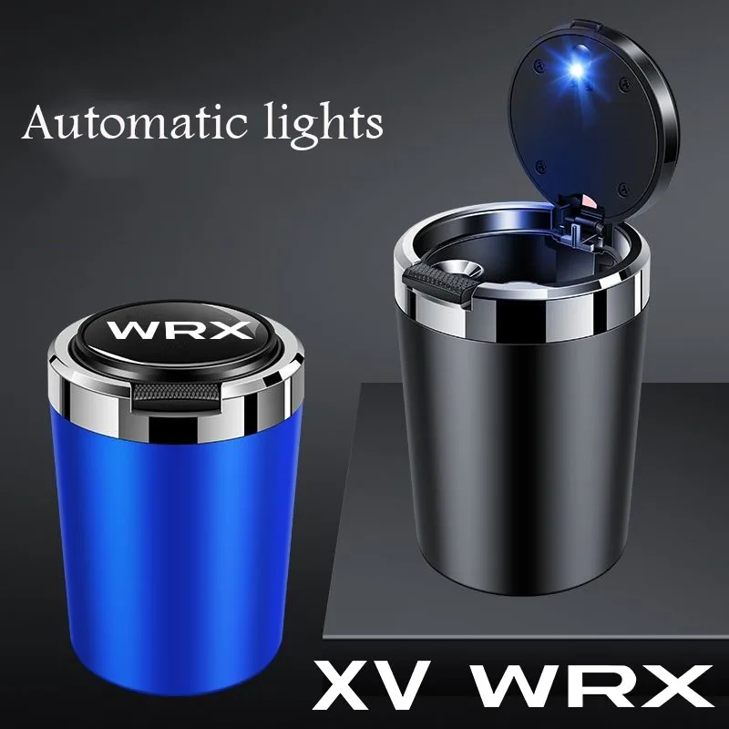 New multifunctional car ashtray with LED light one touch open lid cigar cup suitable for Subaru WRX XV auto parts