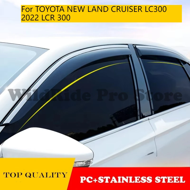 

Car Window Visor Wind Deflector for TOYOTA NEW LAND CRUISER LC300 2022 LCR 300 Rain Guard Door Visor Vent Visor Car Accessories