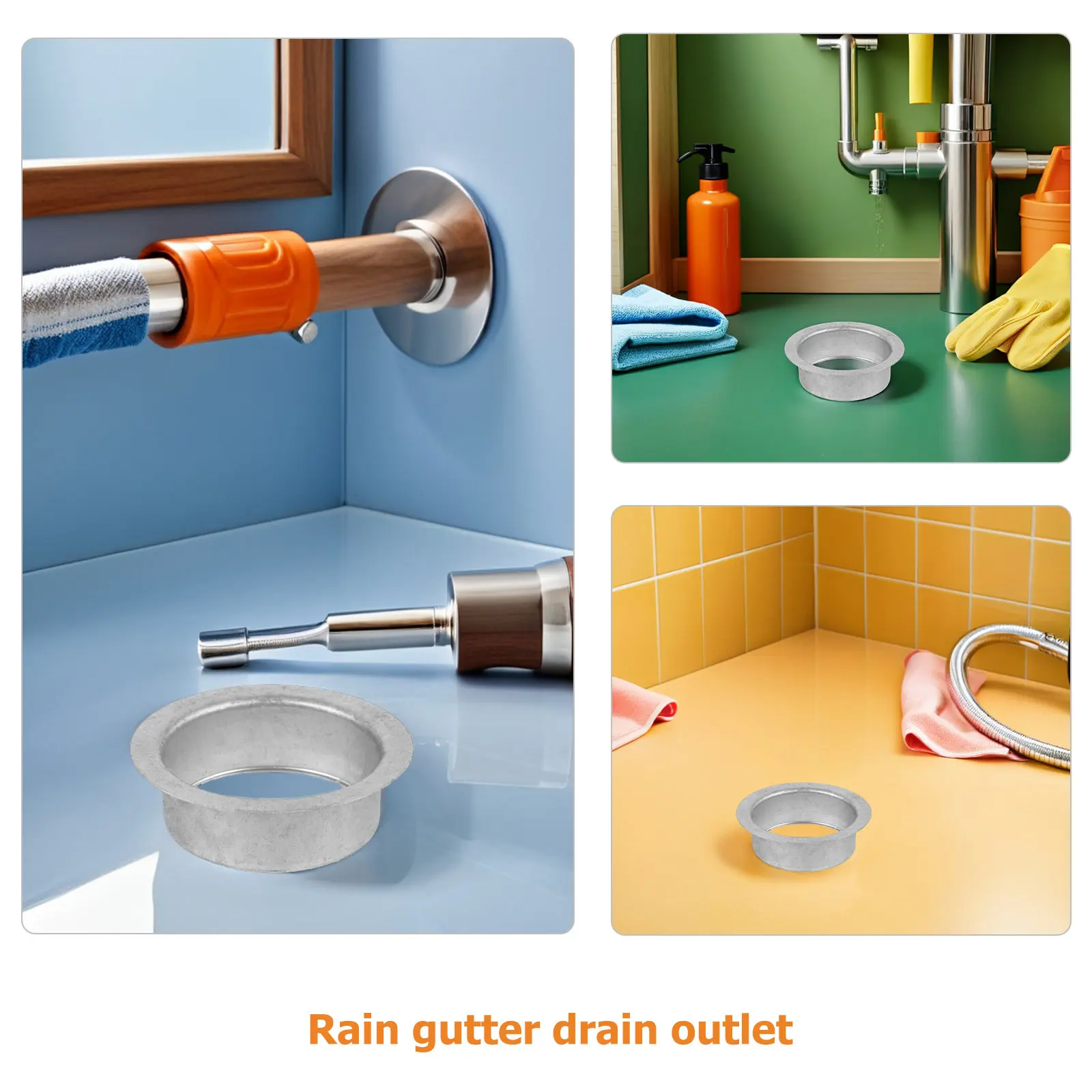 4 Pcs Gutter Downspout Outlet Accessories Adapter Replacement Part Drainage Pipe Connector Round Drop