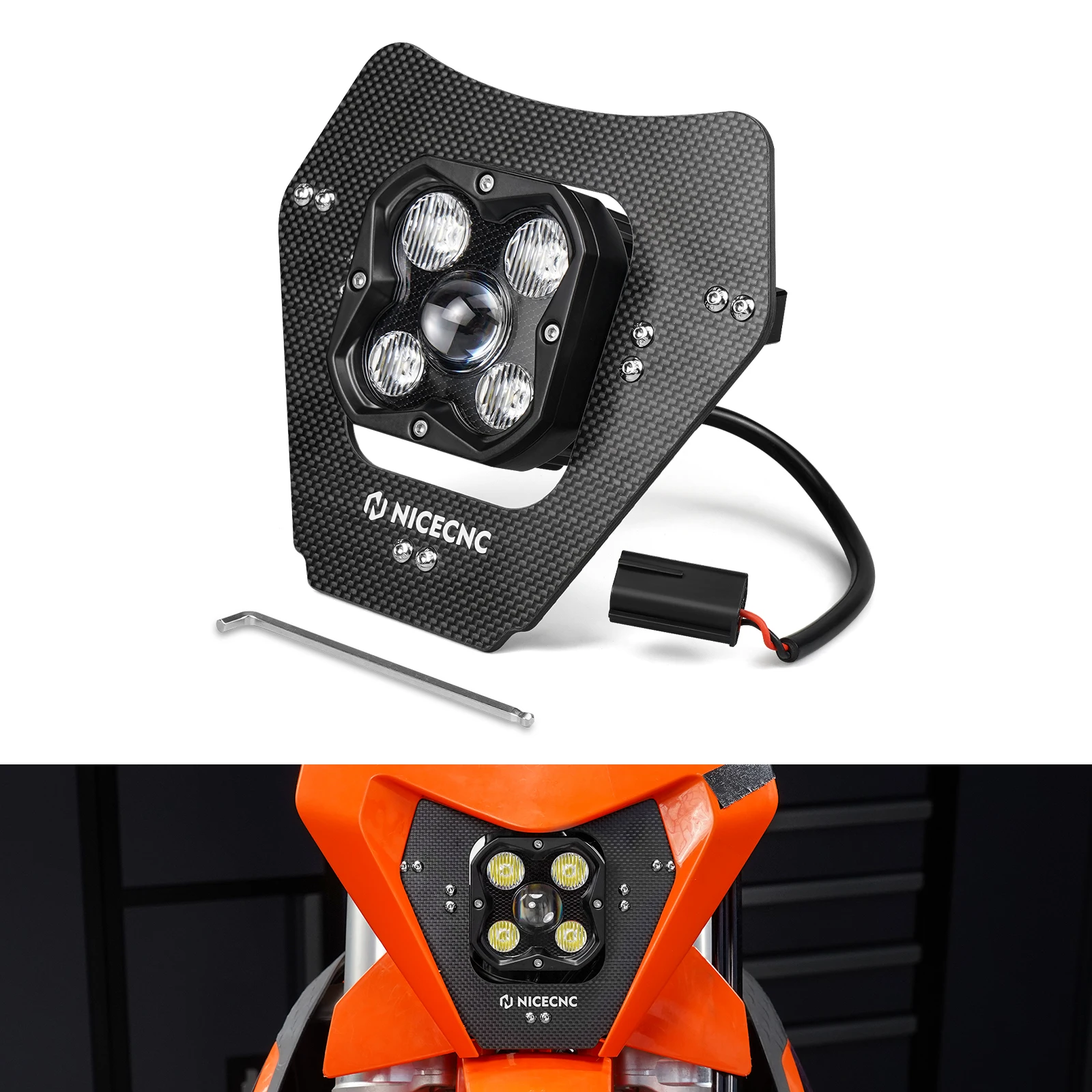 

2025 2024 For KTM EXC 300 XC-W XCW 300 250 150 EXC-F 500 450 350 250 XCF-W XW-F 350 500 Motorcycle LED Lamp Headlight Kit 3500lm