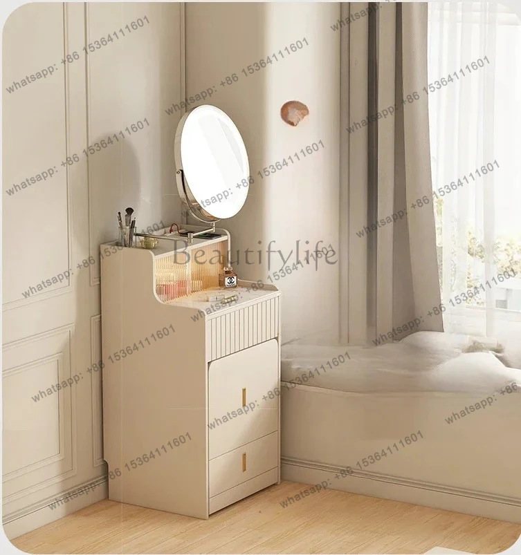 

Cream wind small very narrow dresser small apartment bedside small makeup table