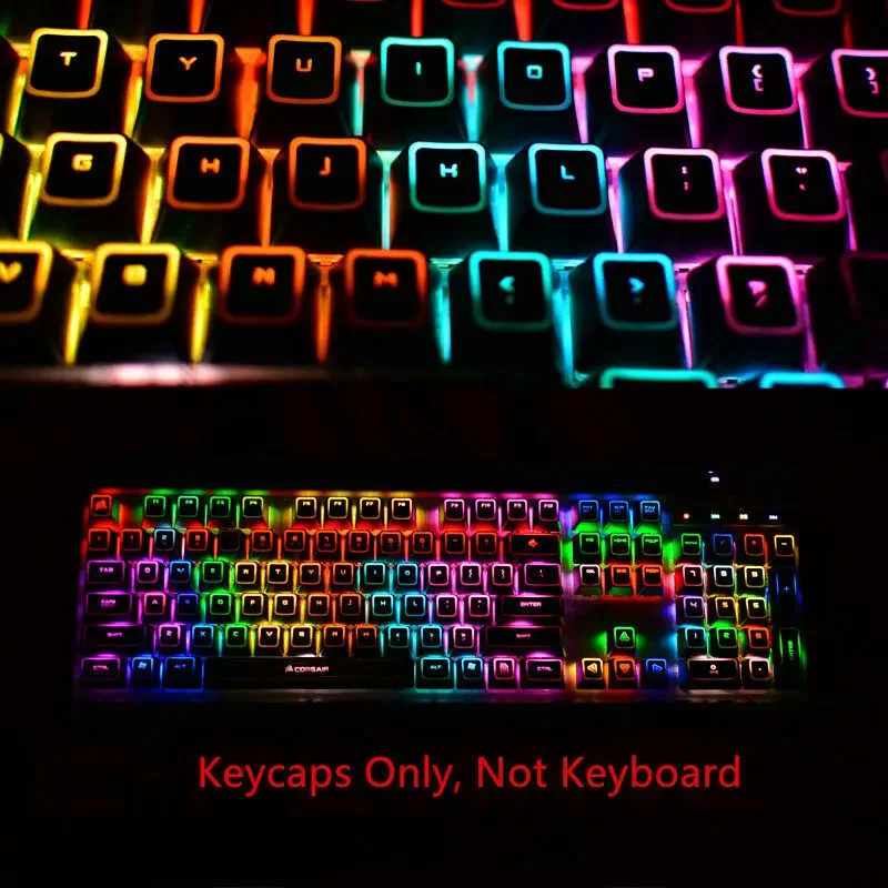 104 Keys Corsair ROG Backlit Keycap Top Print Artisan Keycaps Set for Corsair K70 RGB K65 K95 Strafe Mechanical Gaming Keyboard