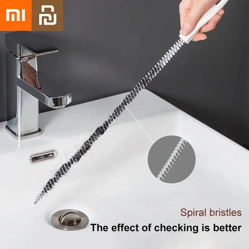 Youpin Xiaomi Pipe Dredging Brush Bathroom Hair Sink Cleaning Brush Drain Cleaner Flexible Cleaner Clog Plug Hole Remover Tool