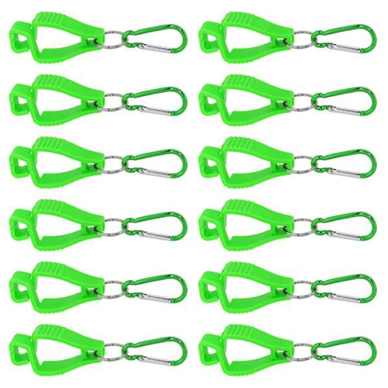 Glove Clips for Work Glove Holders Glove Belt Clip with Metal Carabiners for Construction Worker Guard Labor(Green)