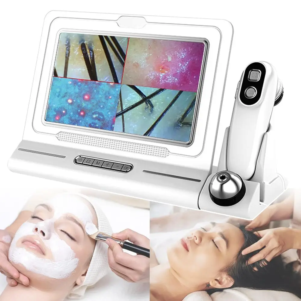 11 HD Screen Scalp Camera with 32GB Storage, 50X/200X Dual Lens for Hair Follicle Viewing, Portable for Salons and Client Consul