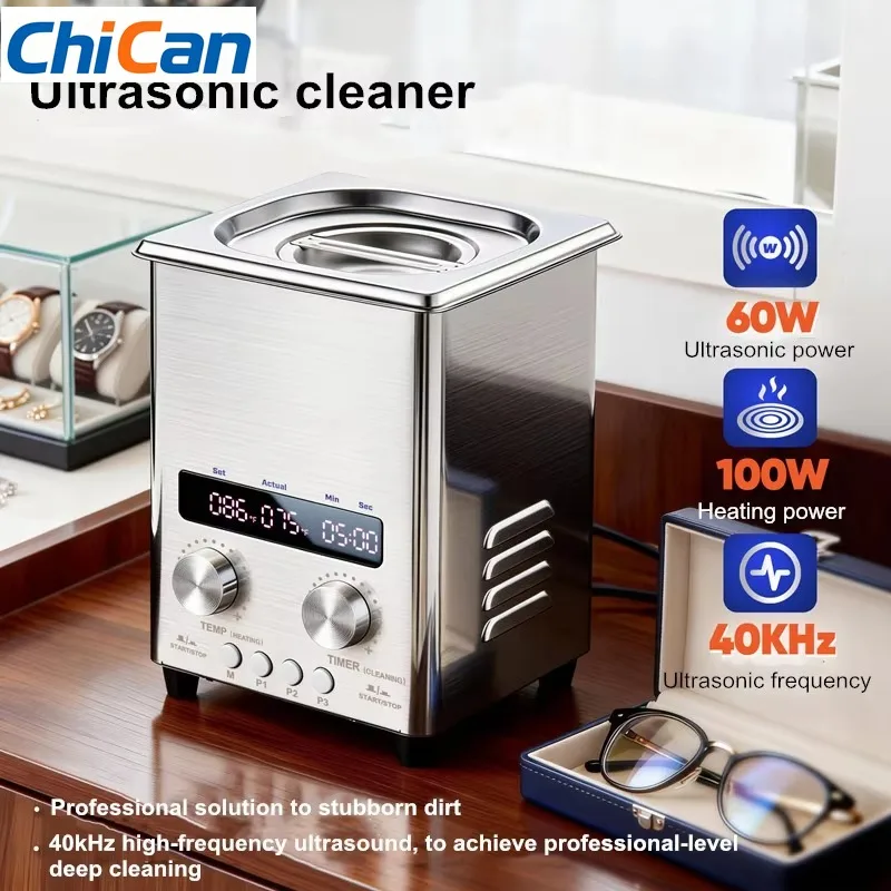 【Hot】2L Ultrasonic Cleaner Machine For Home Use Professional Cleaning For Glasses, Jewelry, Dentures, Watches & Circuit Boards 4