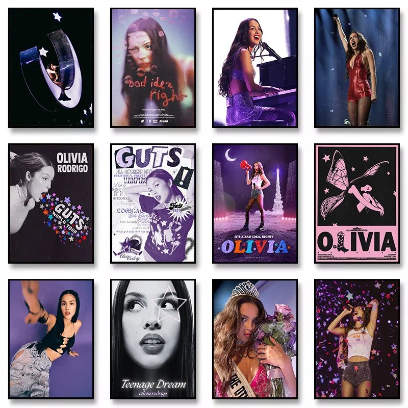 Póster nórdico estético femenino de Guts O-Olivia Guts Tour, pintura en lienzo, imágenes artísticas de pared, regalo de decoración para dormitorio y hogar