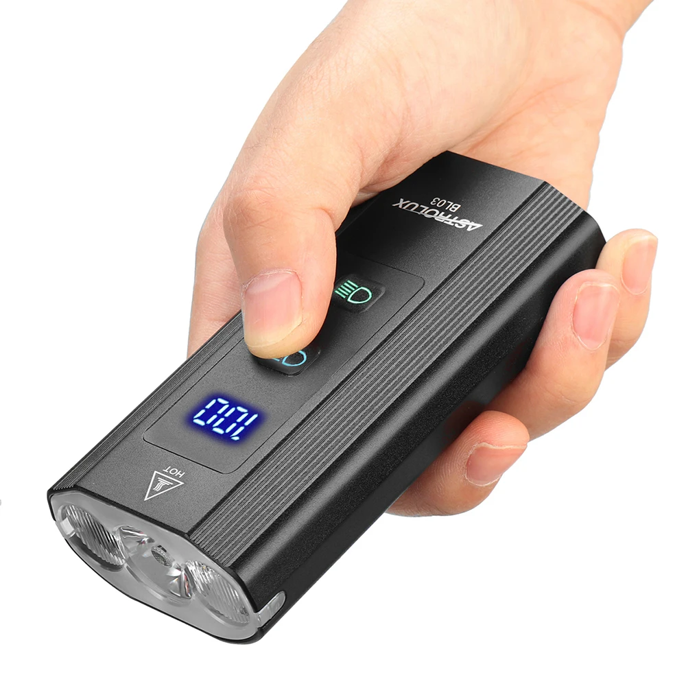 

ASTROLUX BL03 XPG LED 1200LM Велосипедная фара с поддержкой проводов, дистанционный переключатель 6000 мАч, внешний аккумулятор большой емкости, двухдиапазонный луч для велосипеда