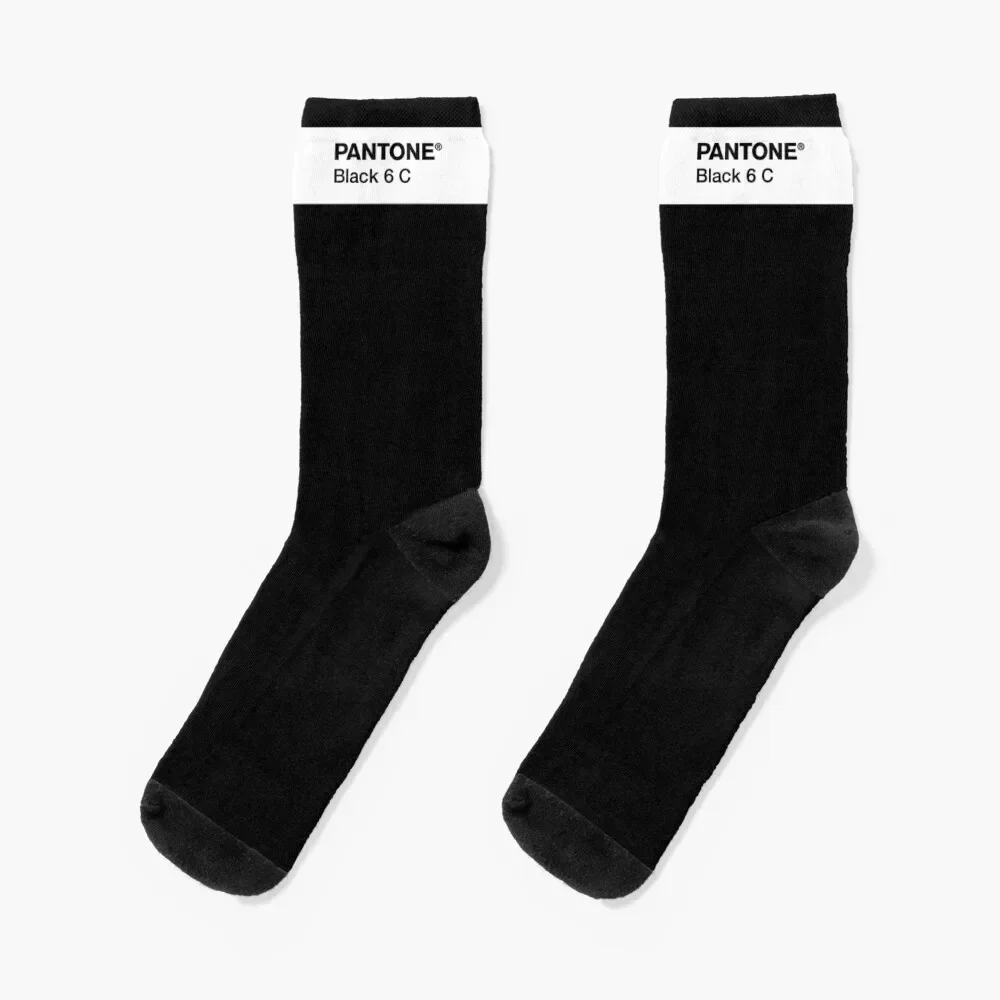 

PANTONE BLACK 6 C Socks basketball funny gift summer Argentina Socks For Women Men's