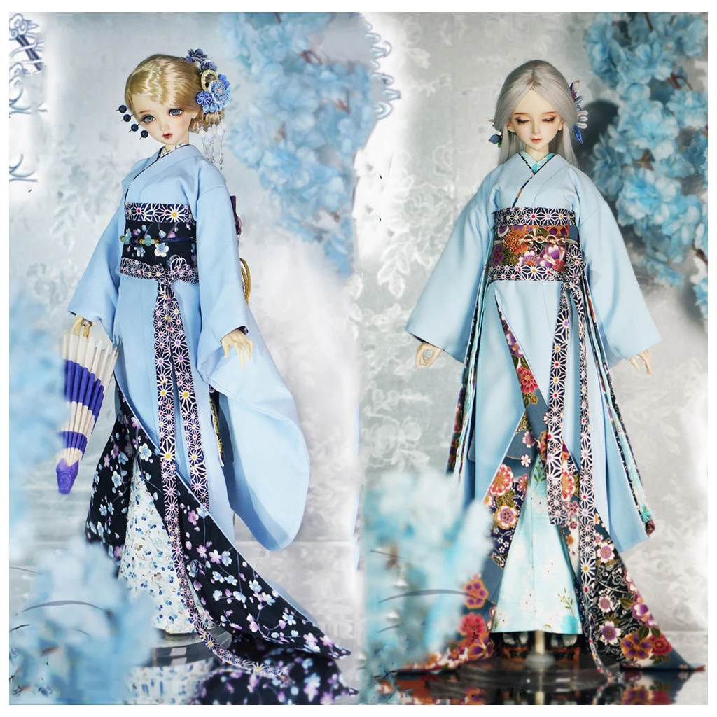 

1/6 1/4 1/3 Ancient Costume BJD Clothes Furisode Kimono Outfit For YOSD MSD SD13 Big Girl SSDF ID75 Uncle Doll Accessories C2182