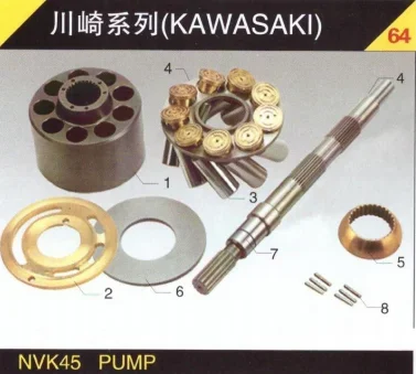 

KAWASAKI NVK45 hydraulic pump spare parts